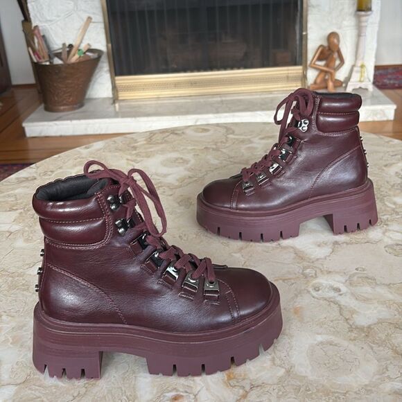 Call It Spring AVRIIL Chunky Heel Lace Up Ankle Boots Vegan - Picture 8 of 16